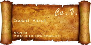 Csobai Vazul névjegykártya